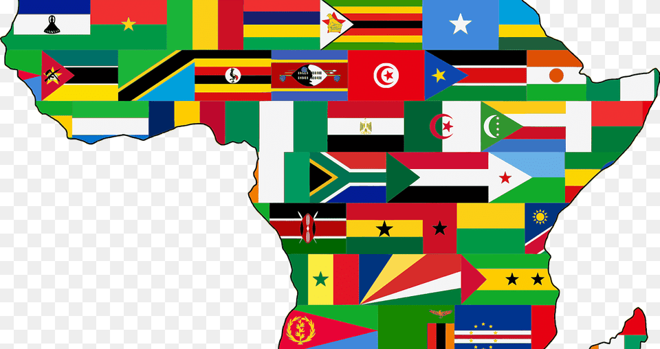 Dumb Carter Africa Map With Flag, Neighborhood Free Png