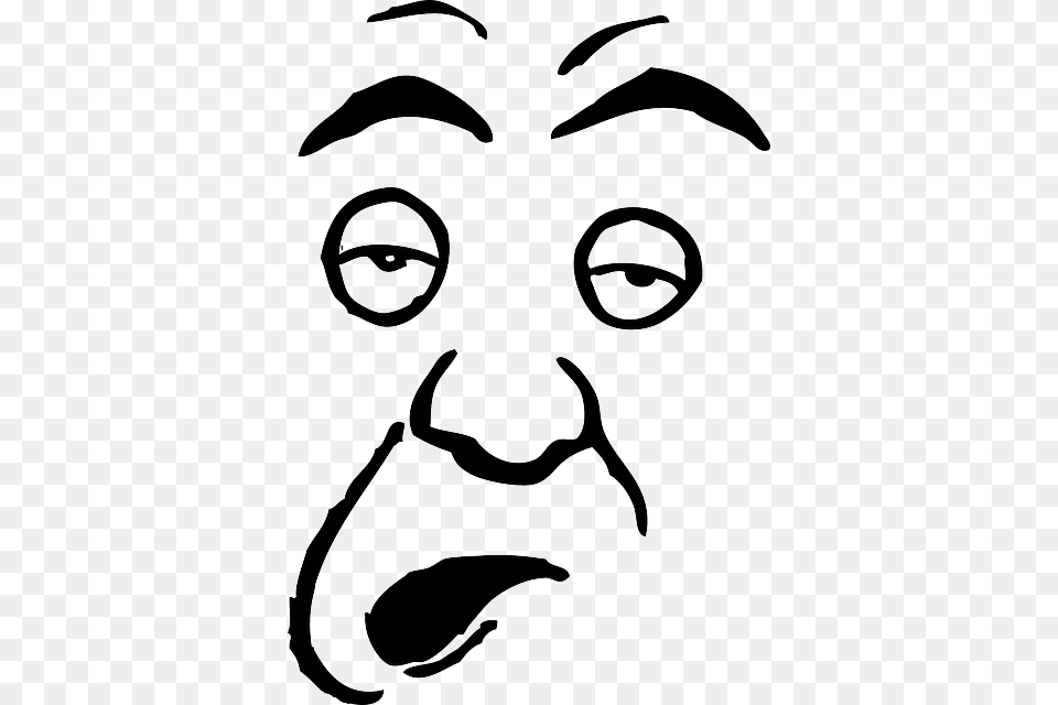 Dumb Dumb Face Clip Art, Head, Person, Stencil, Mustache Png Image