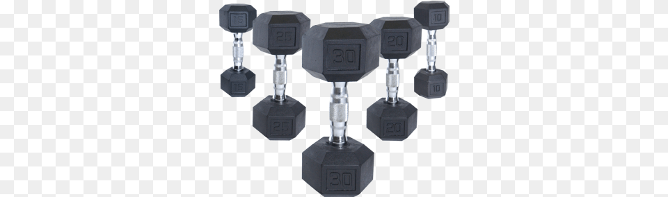 Dumbbell Cap Barbell Rubber Coated Hex Dumbbell With Contoured, Fitness, Gym, Gym Weights, Sport Png Image