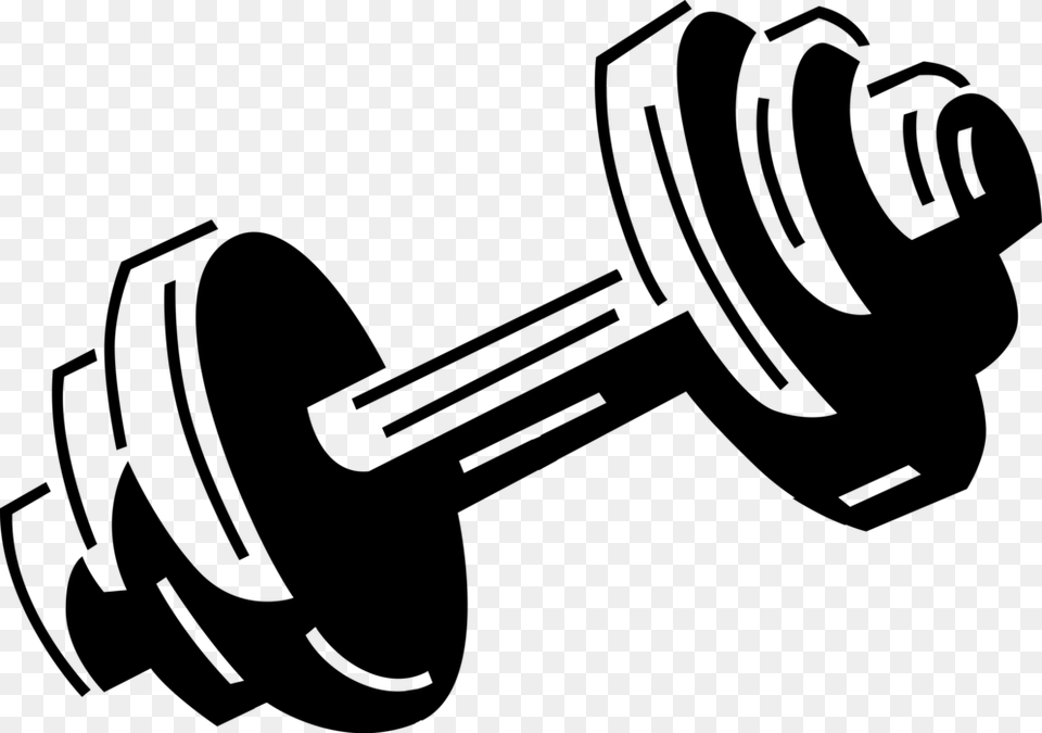 Dumbbell Clipart, Gray Png Image