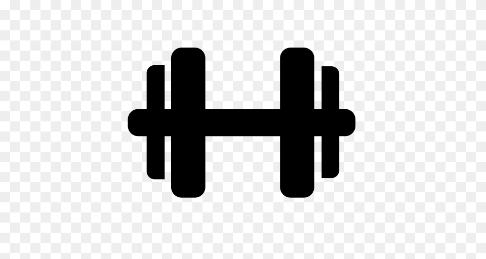 Dumbbell Exercise Fitness Icon With And Vector Format, Gray Free Png
