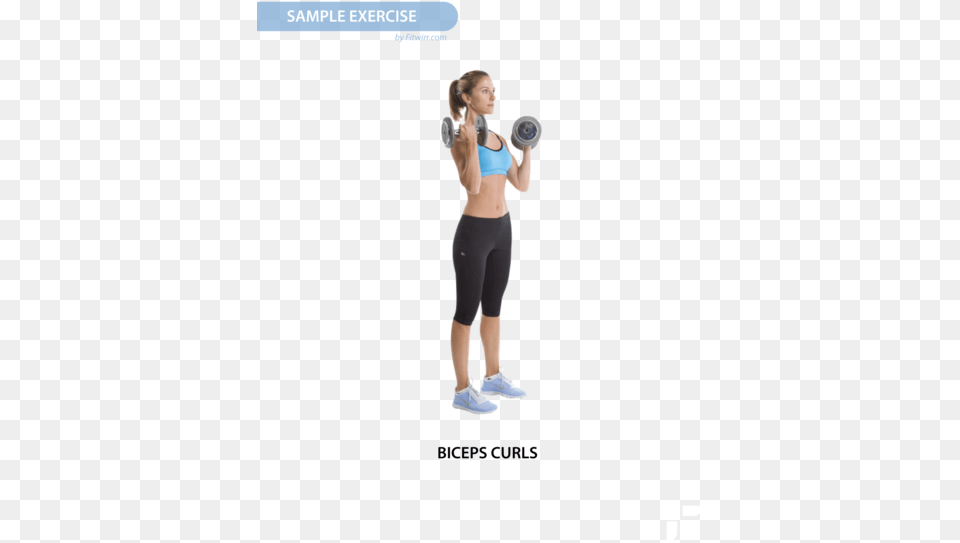Dumbbell Exercise Workout Poster Skinny Arm Workout With Weights, Female, Girl, Teen, Person Png