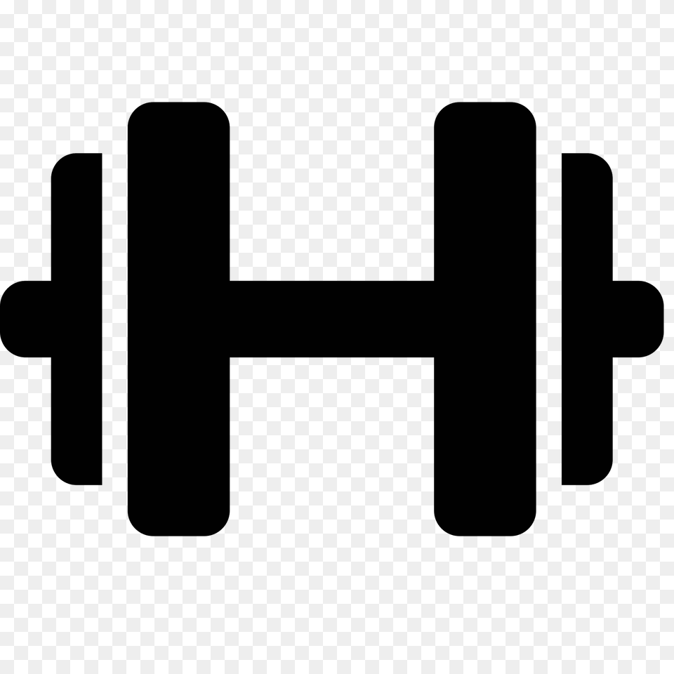 Dumbbell Icon, Gray Png Image