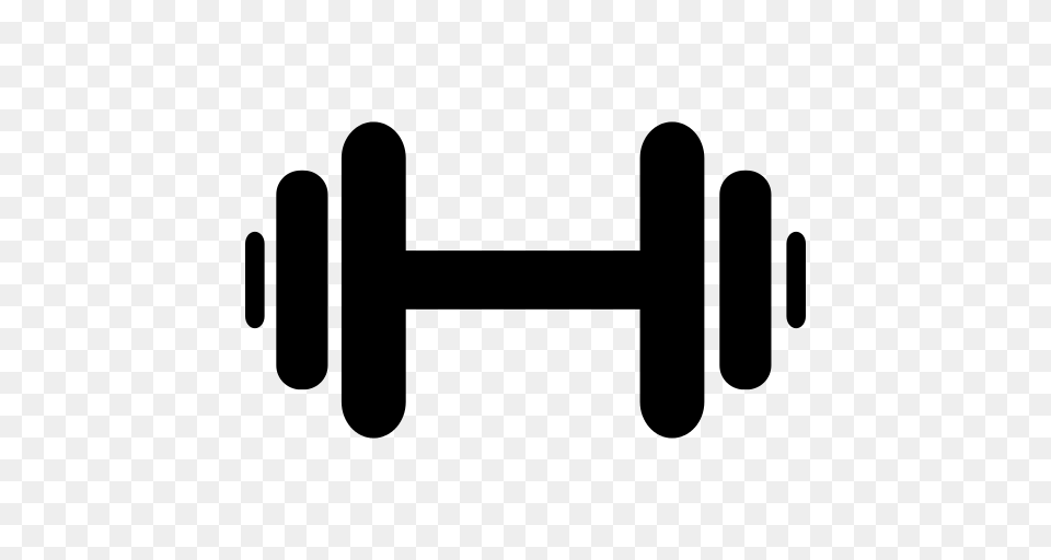 Dumbbell Icon, Gray Free Png