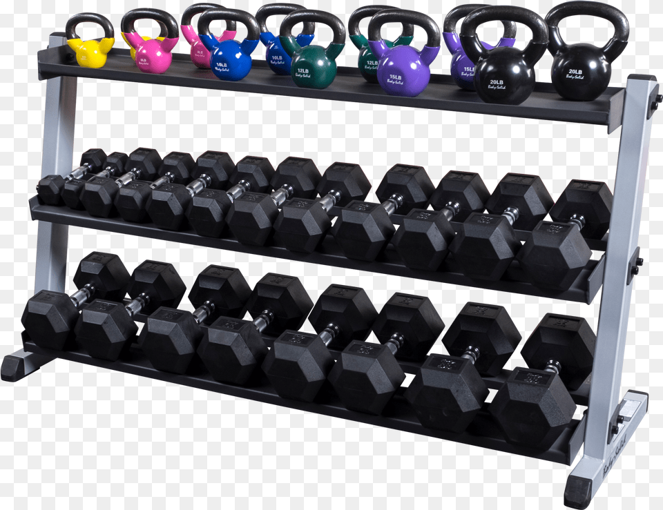 Dumbbell Rack With Kettlebells, Fitness, Gym, Gym Weights, Sport Free Png