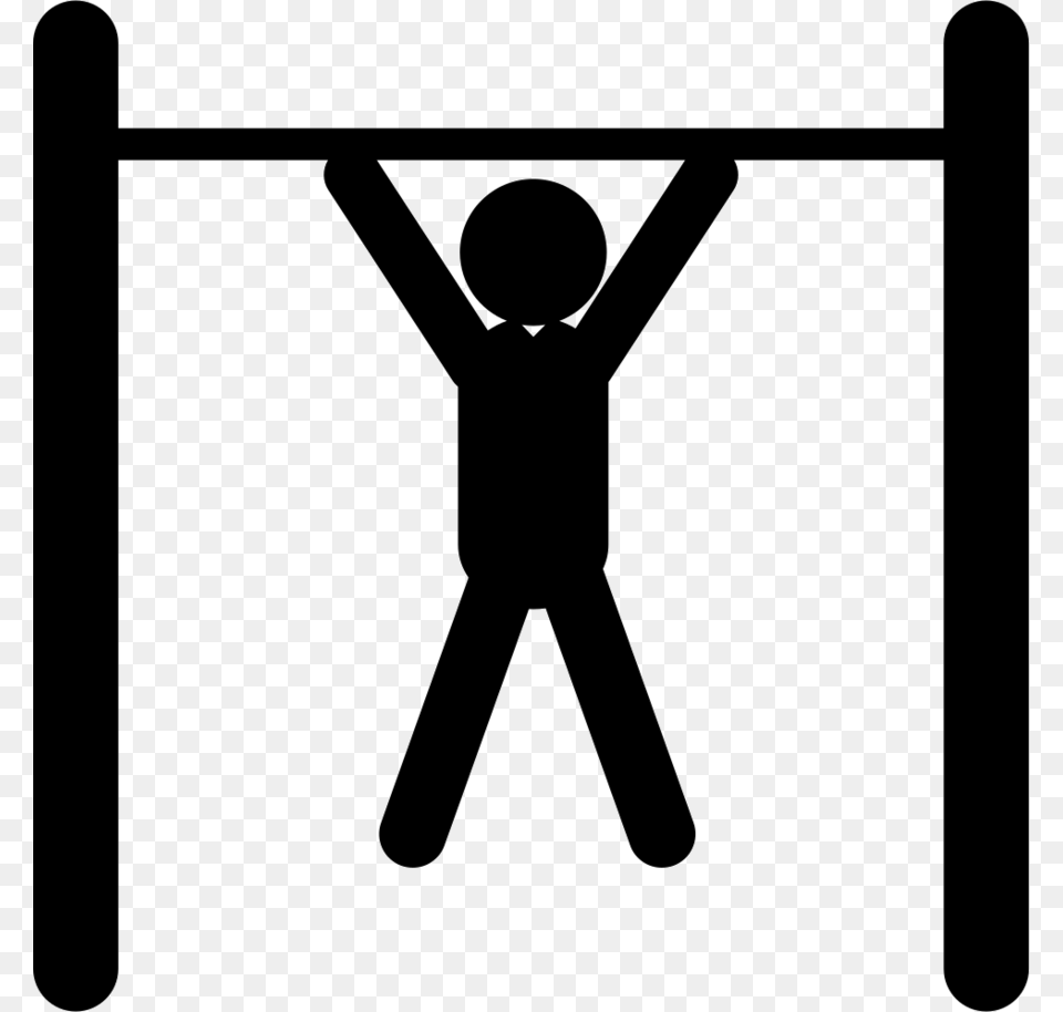 Dumbbell With Man Outline, Silhouette Free Png