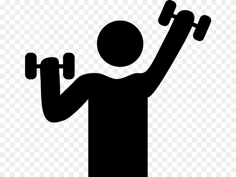 Dumbbells Clipart, Gray Free Transparent Png