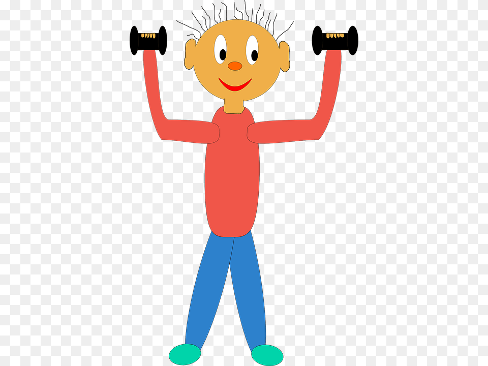 Dumbbells Clipart Kids Fitness, Child, Female, Girl, Person Free Png Download