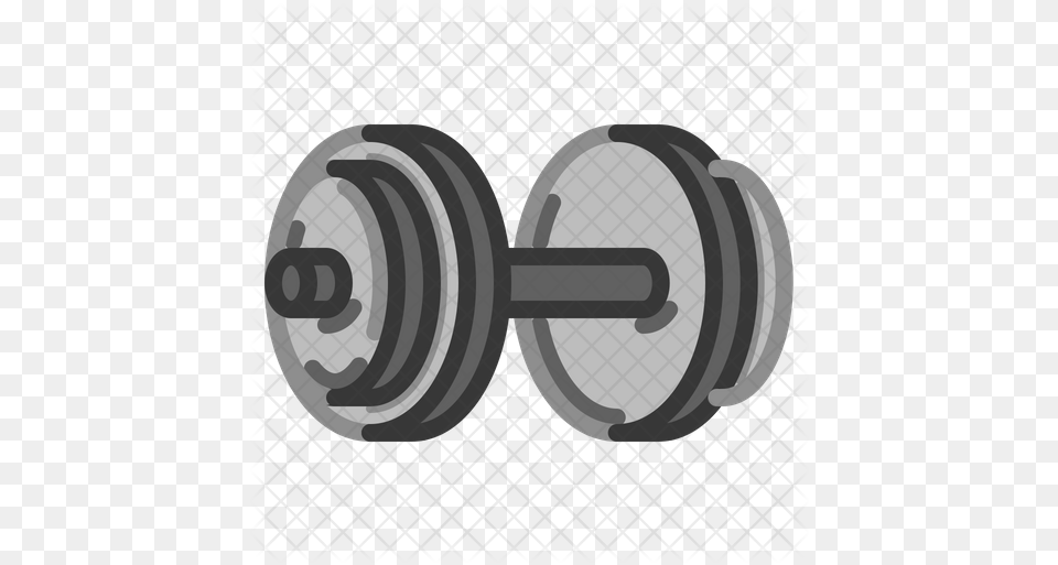 Dumbell Icon Of Flat Style Illustration, Fitness, Sport, Working Out, Gym Png