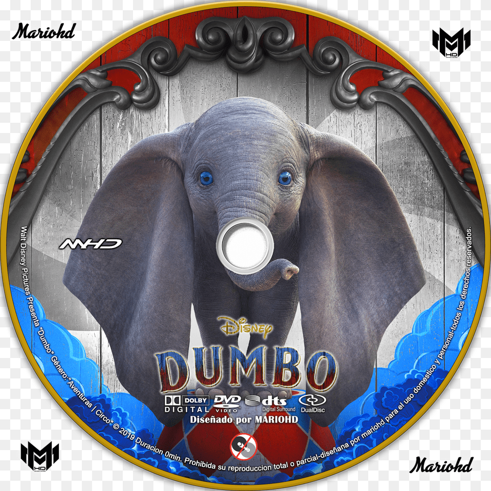 Dumbo 2019 Cover Dvd, Disk, Animal, Elephant, Mammal Free Png Download