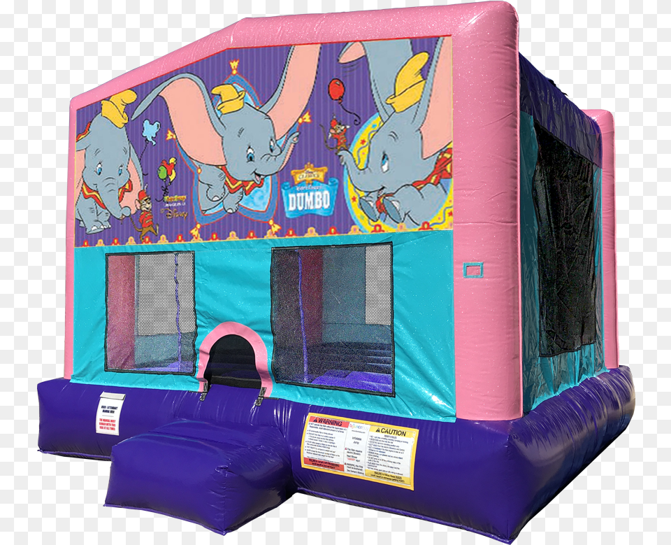 Dumbo Bouncer Pink Edition Dumbo Bounce House, Inflatable, Baby, Person, Indoors Png