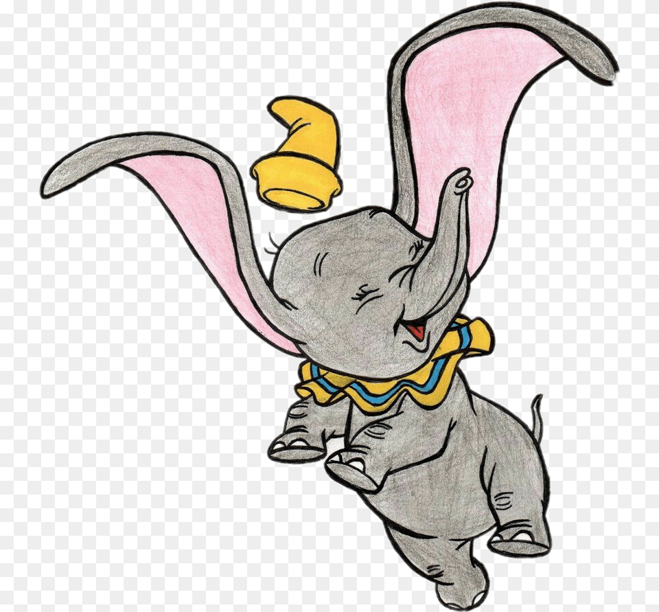 Dumbo Elephant Cartoon Sticker Stickeremix Disney Smile, Art, Accessories, Person, Baby Free Png