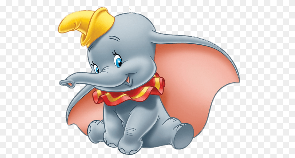 Dumbo With Yellow Hat, Cartoon, Animal, Mammal, Pig Free Transparent Png