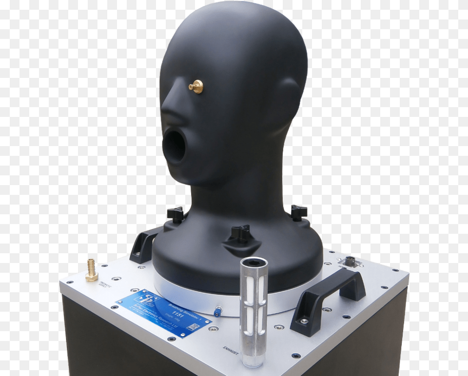 Dummy Head On Breath Machine With Eye Pressure Monitoring Robot, Helmet, Person, Electronics, Face Free Transparent Png