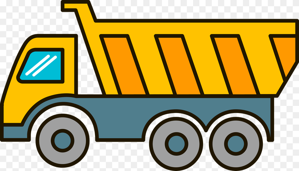 Dump Truck Clipart, Bulldozer, Machine, Trailer Truck, Transportation Png