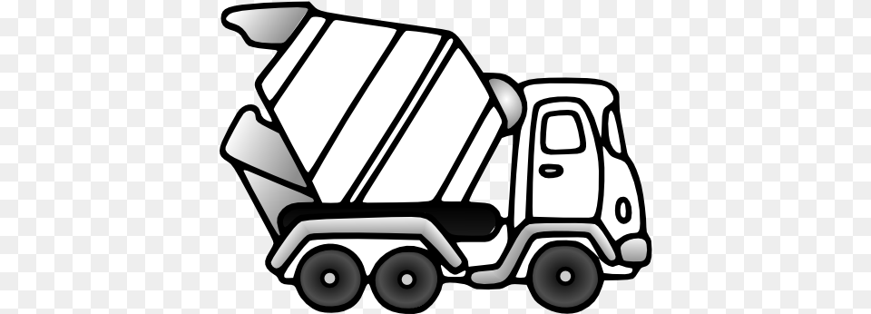 Dump Truck Clipart Black And White Black And White Clip Art Trucks, Device, Grass, Lawn, Lawn Mower Free Transparent Png