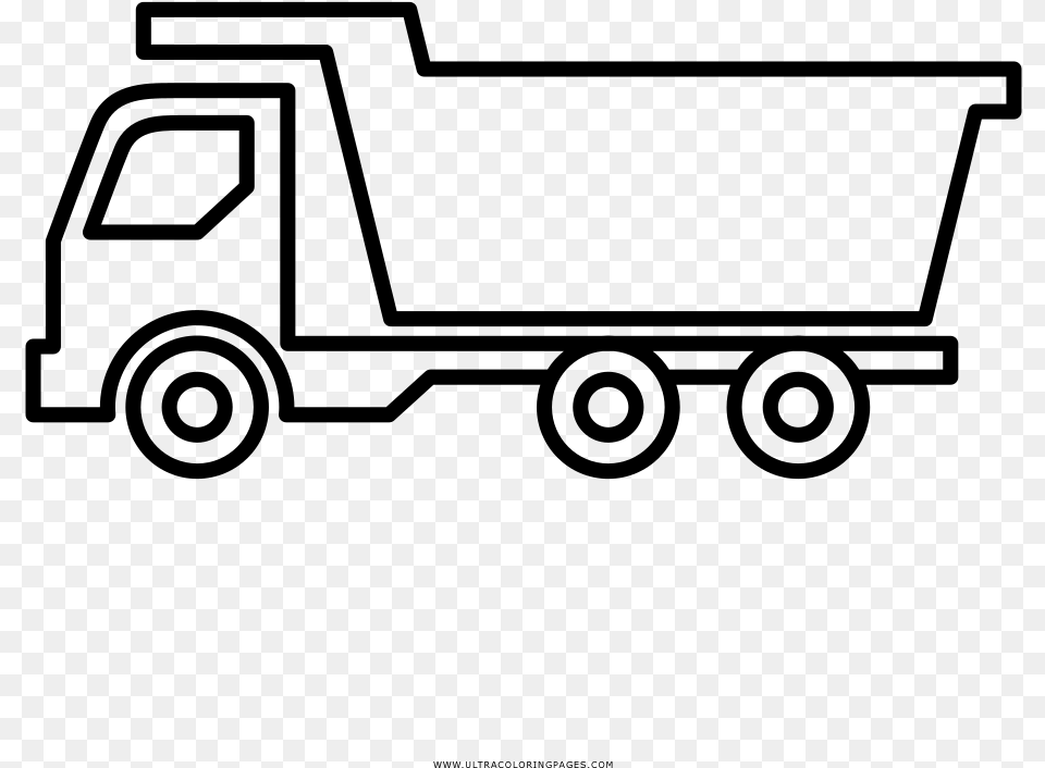 Dump Truck Coloring, Gray Free Png Download