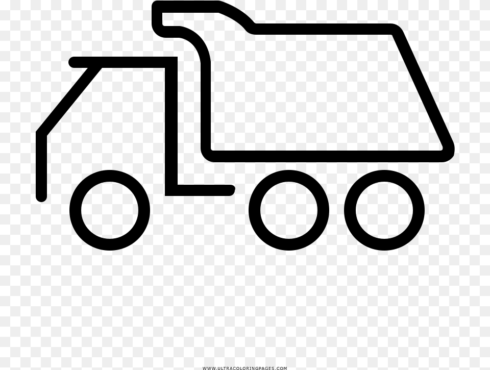 Dump Truck Coloring, Gray Free Transparent Png