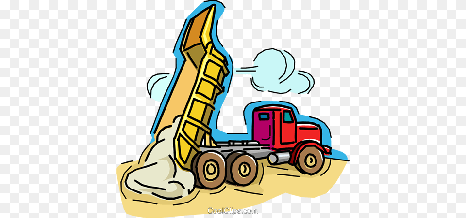 Dump Truck Dumping Load Of Gravel Royalty Free Vector Clip Art, Arch, Architecture, Bulldozer, Machine Png Image