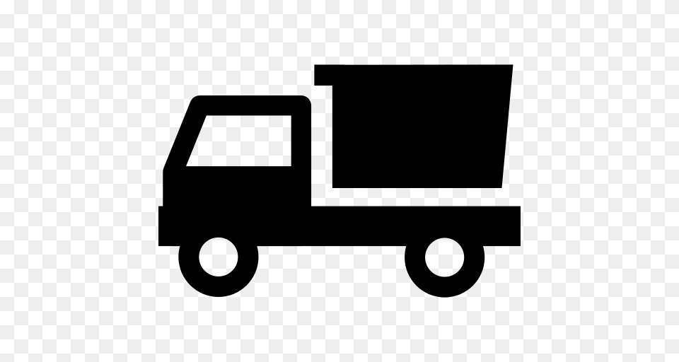 Dump Truck Icon, Gray Png