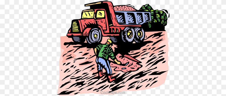 Dump Truck Royalty Vector Clip Art Illustration, Baby, Person, Comics, Book Png Image