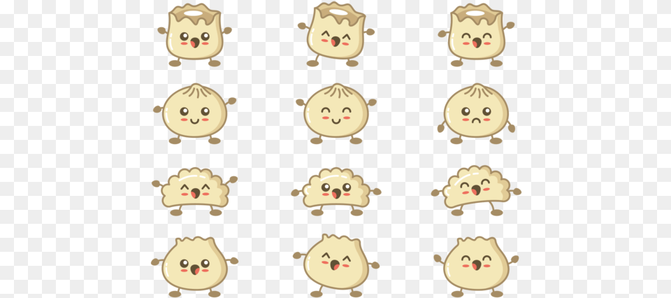 Dumplings Cartoons Vector Cartoon Dumplings, Food, Sweets, Face, Head Png Image