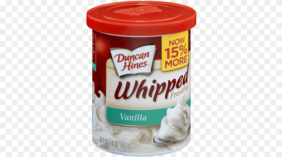 Duncan Hines Fluffy White Frosting, Cream, Dessert, Food, Whipped Cream Free Png
