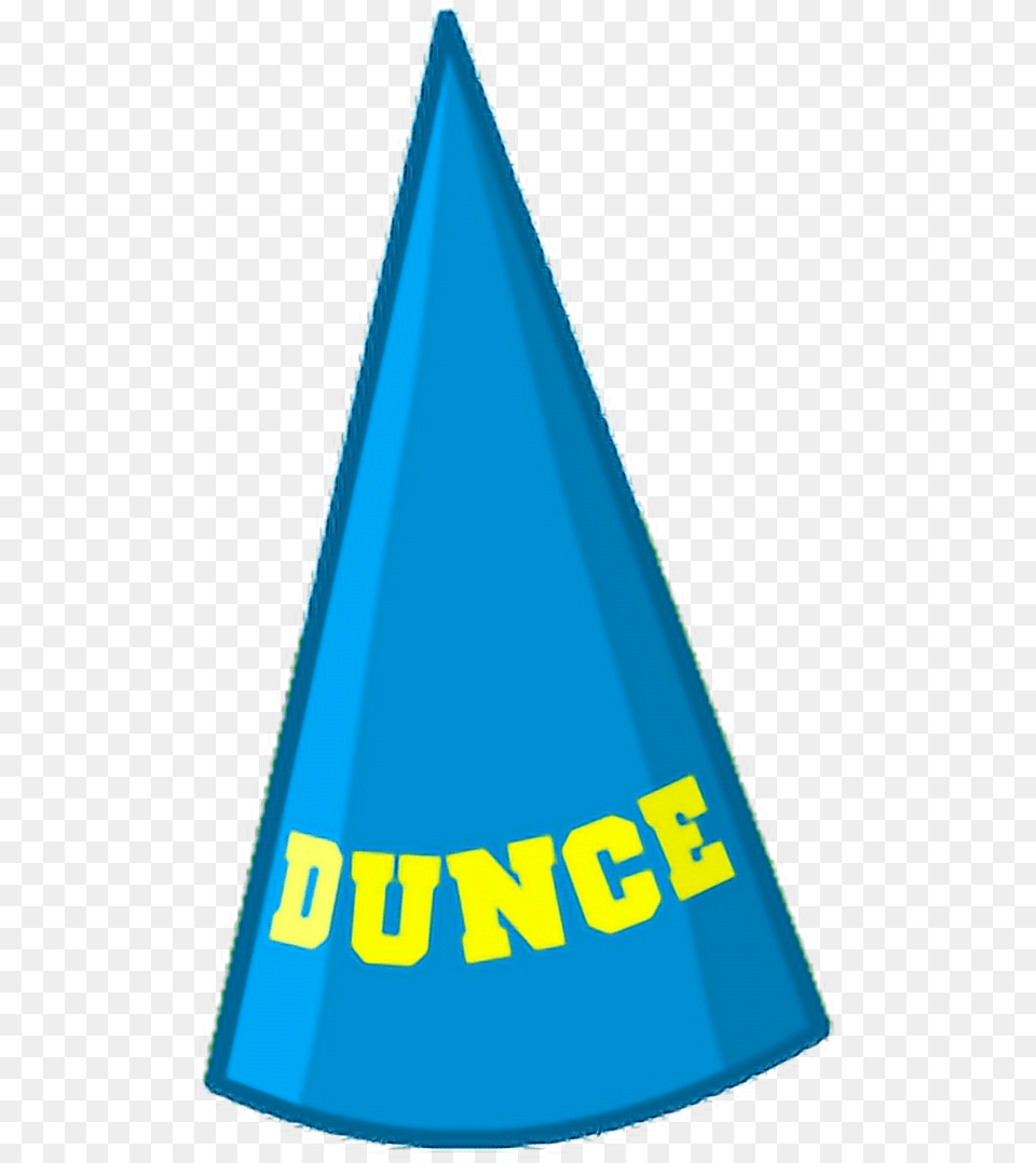Dunce Hat Duncehat Blue Ftestickers Triangle, Clothing, Cone Free Transparent Png