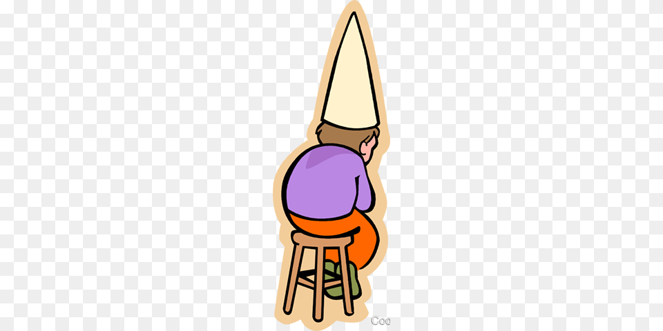 Dunce Sent To The Corner Royalty Vector Clip Art, Furniture Png Image
