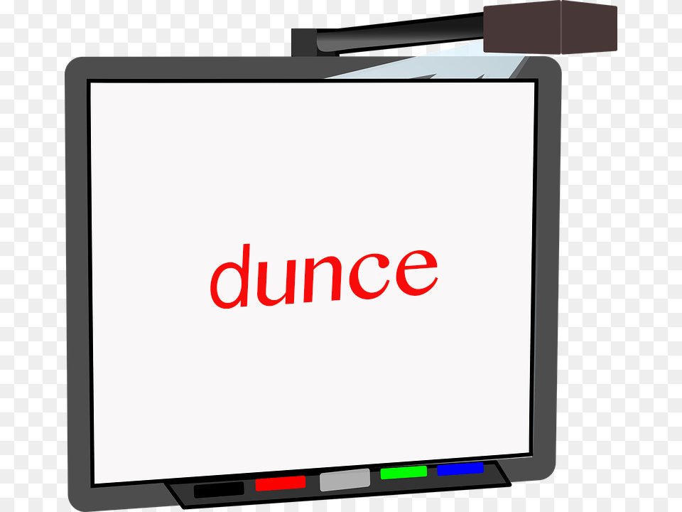 Dunce Whiteboard V Clipart Download Display Device, White Board Free Png