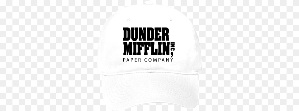 Dunder Mifflin Inc Paper Company Low Pro Style Hat White Dunder Mifflin Hat, Baseball Cap, Cap, Clothing, Hardhat Png