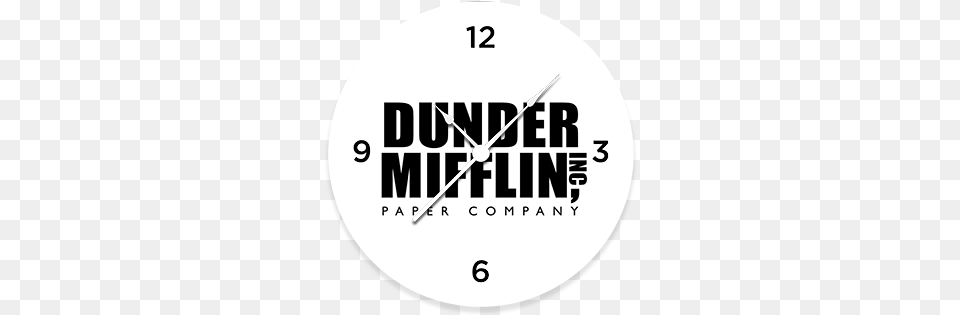 Dunder Mifflin Logo, Analog Clock, Clock, Disk Free Png Download