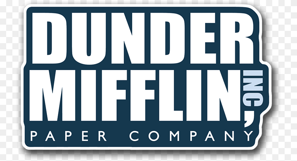 Dunder Mifflin Logo, License Plate, Transportation, Vehicle, Sticker Free Transparent Png
