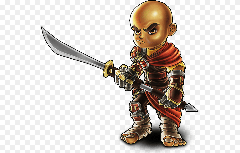 Dungeon Defenders Monk, Sword, Weapon, Baby, Person Png