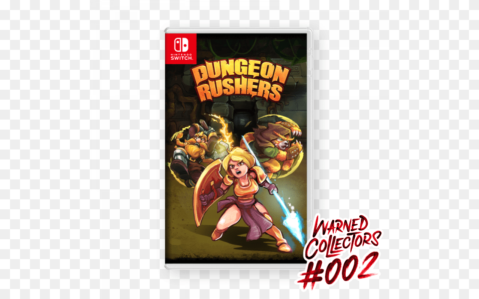 Dungeon Rushers Nintendo Switch, Book, Comics, Publication, Baby Free Png
