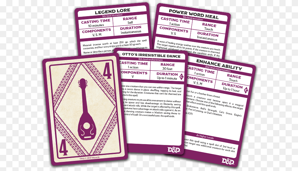 Dungeons And Dragons Spellbook Cards Bard, Paper, Text Free Png