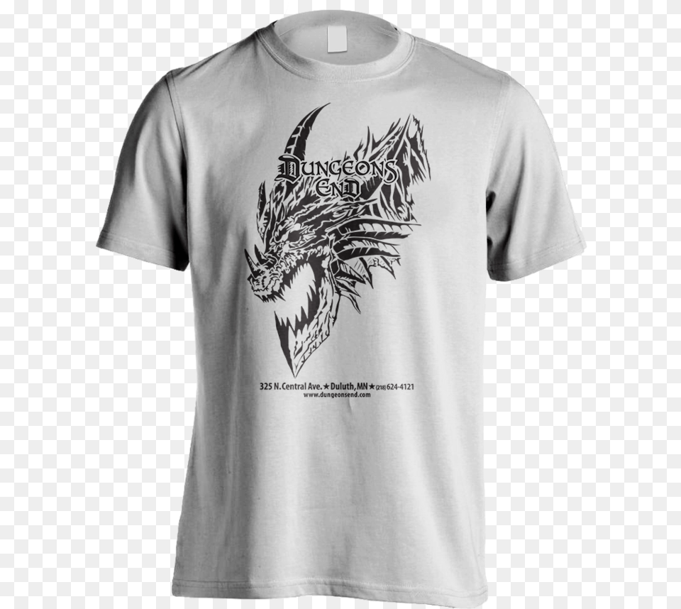 Dungeons End Dragon Head Beige T Shirt Design, Clothing, T-shirt Png