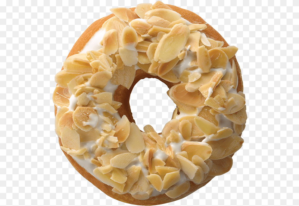 Dunkin Donuts Almond Donut, Bread, Food, Sweets, Bagel Free Transparent Png