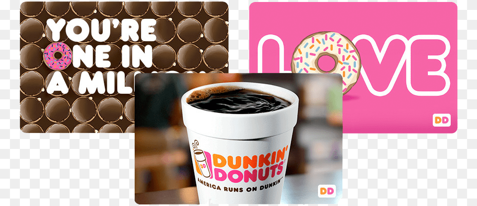 Dunkin Donuts Business Card, Cup, Food, Sweets, Beverage Free Png
