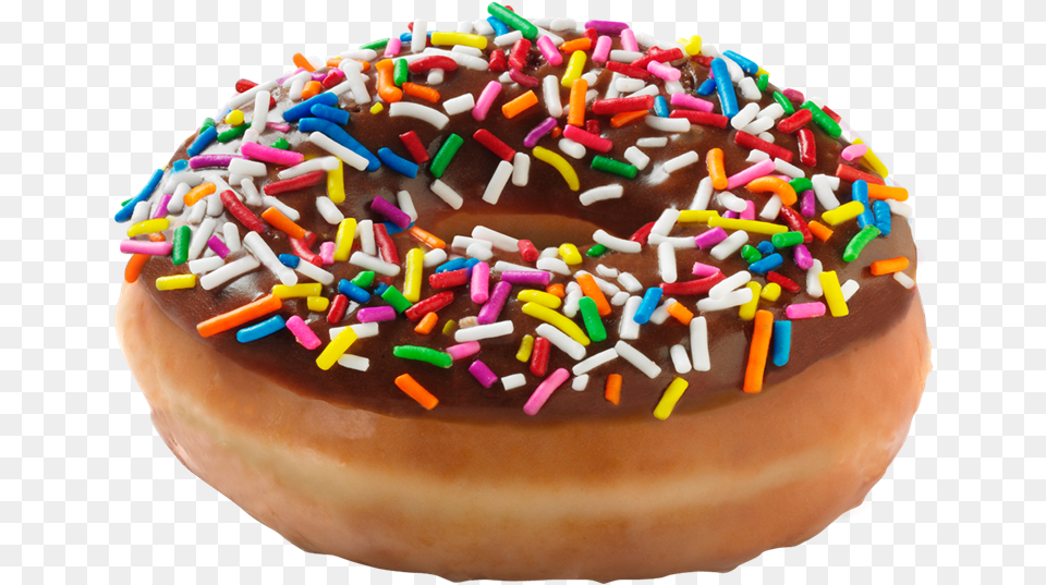 Dunkin Donuts Clipart Sprinkled Donut Krispy Kreme Chocolate Sprinkles, Birthday Cake, Cake, Cream, Dessert Png