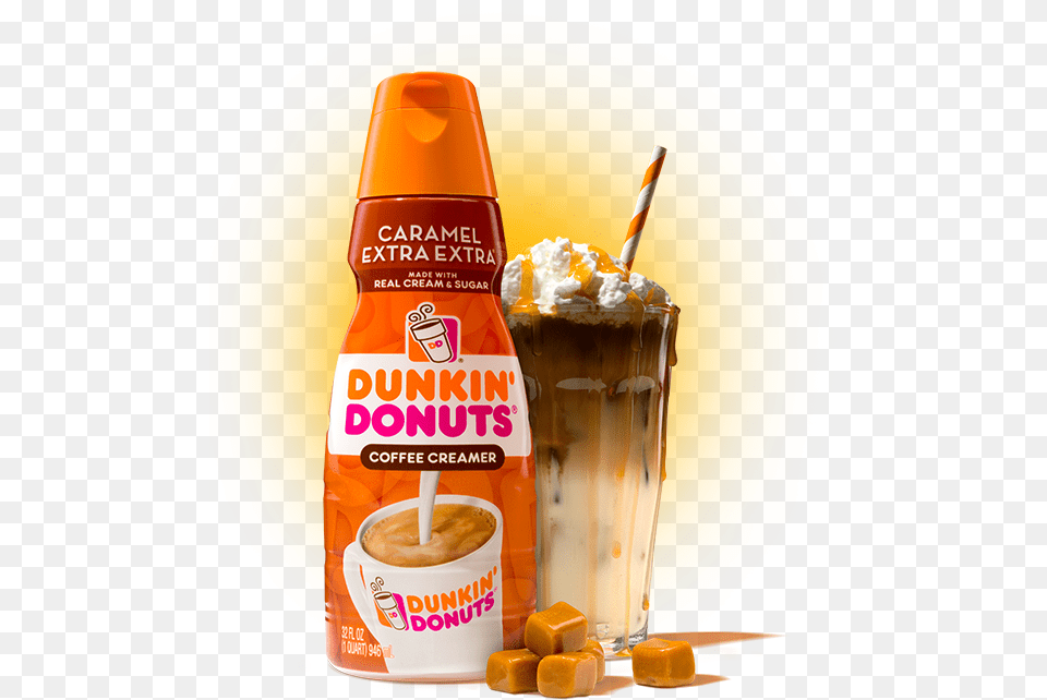 Dunkin Donuts Vanilla Extra Extra Creamer, Beverage, Juice, Ketchup, Ice Cream Png Image