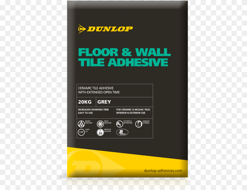 Dunlop Wall And Floor Tile Adhesive, Advertisement, Book, Poster, Publication Free Png Download