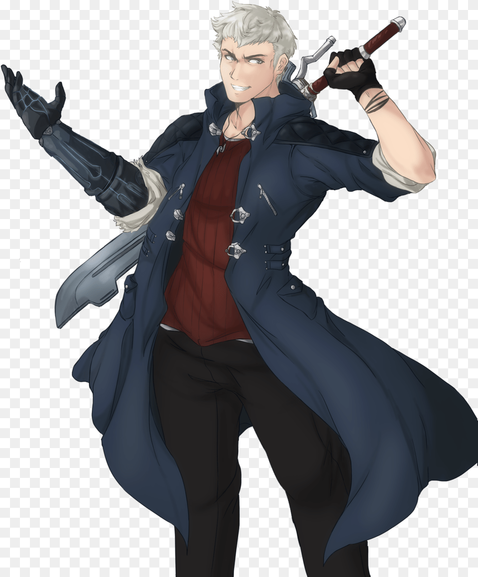 Dunno If Anyone Here Cares About Dmc5 But Im Hyped Dmc 5 Nero Robot Arm, Weapon, Sword, Book, Comics Free Transparent Png