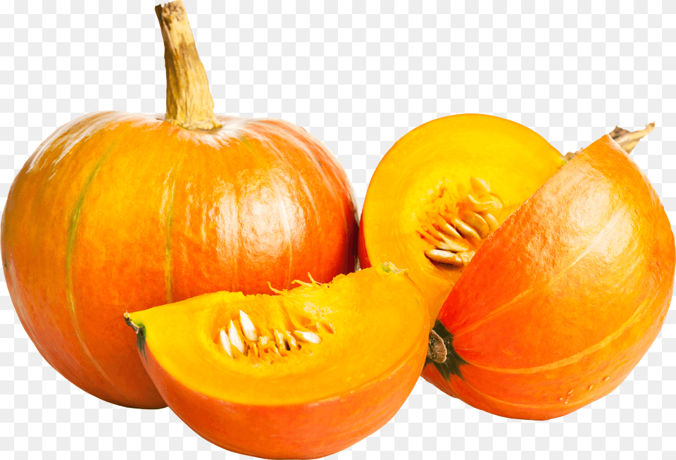 Duo Sliced Pumpkin, Food, Plant, Produce, Vegetable Png Image