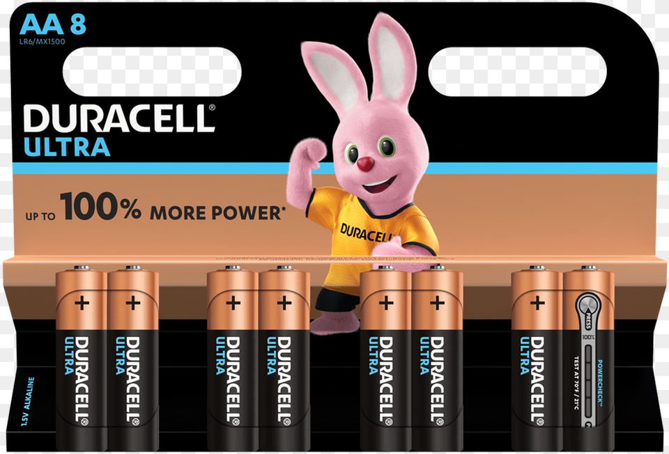 Duracell Ultra Aa 8 Pack, Bottle, Shaker, Toy Free Png