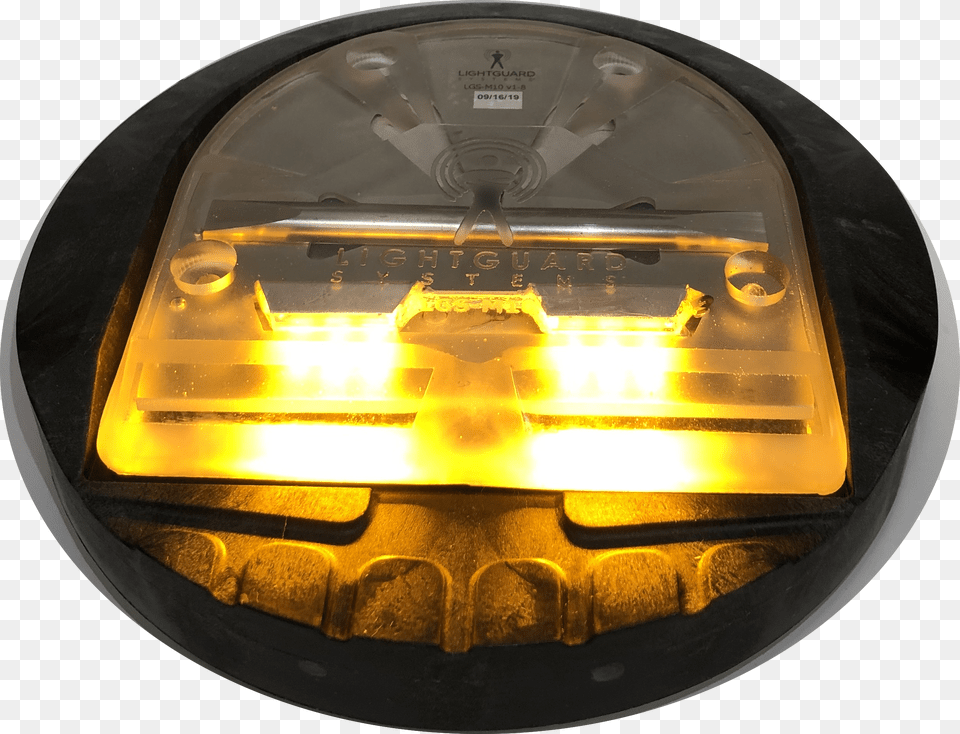 Duraflash Lgs M10 In Roadway Warning Light Pic Circle, Photography, Headlight, Transportation, Vehicle Free Png Download