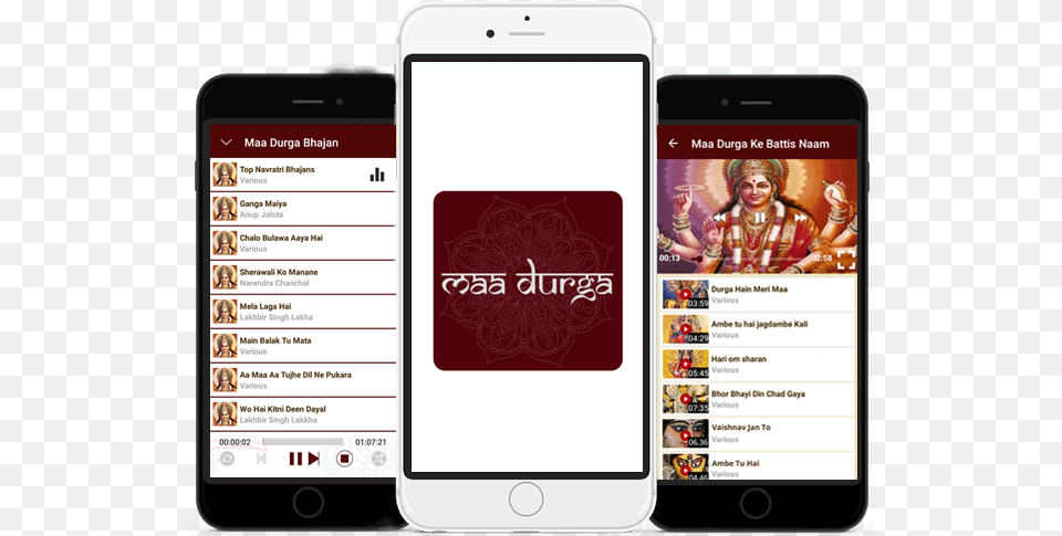 Durga Chalisa Bhajans And Aarti Iphone, Mobile Phone, Electronics, Phone, Wedding Png Image