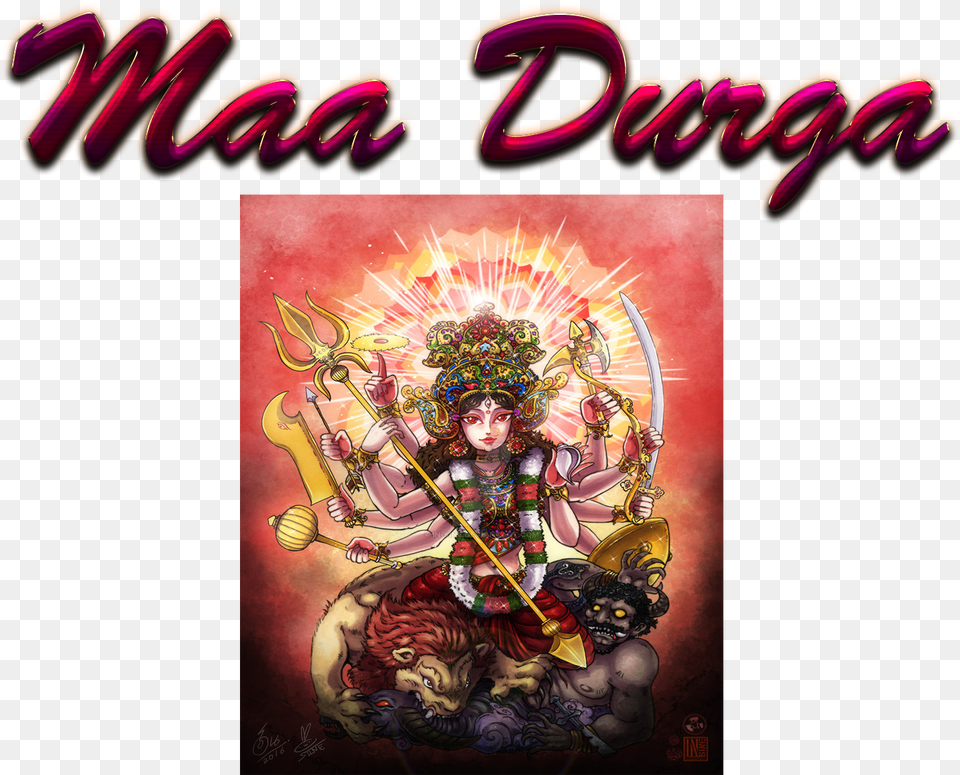 Durga Maa Durga Devi Durga Maa Digital Painting, Book, Comics, Publication, Adult Png