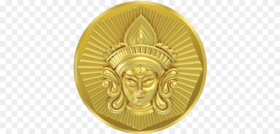 Durga Panchdhatu Coin Coin, Gold Png