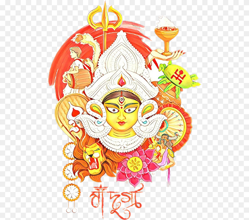 Durga Puja Vector, Baby, Person, Art, Head Png Image